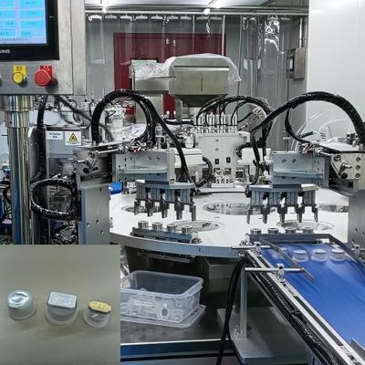 Máy lắp ráp nắp Euro cho màng bọc truyền dịch với điều khiển PLC