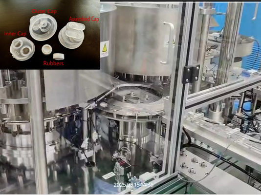 Máy lắp ráp mũ Euro loại cơ khí cho nắp gấp đôi nhựa IV truyền với độ chính xác cao và tỷ lệ sản phẩm đủ điều kiện cao