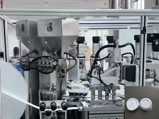 Giá tốt. Máy lắp ráp máy làm đầy nắp cúp khô với servo motor và điều khiển PLC trực tuyến
