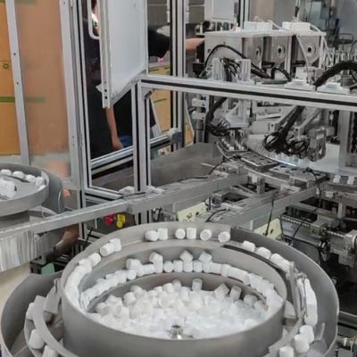 Máy lắp ráp tự động nắp hút ẩm Silica Gel, nắp niêm phong, động cơ servo